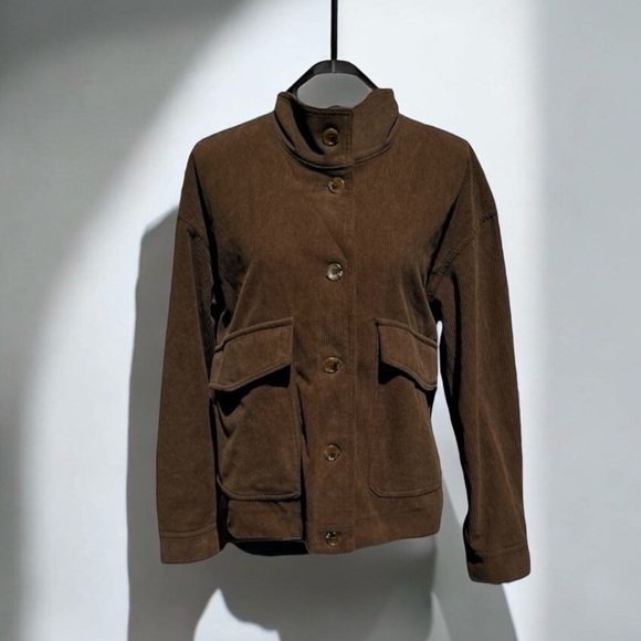 🌻Avec Les Filles Brown Corduroy Jacket Size Large - Picture 6 of 12